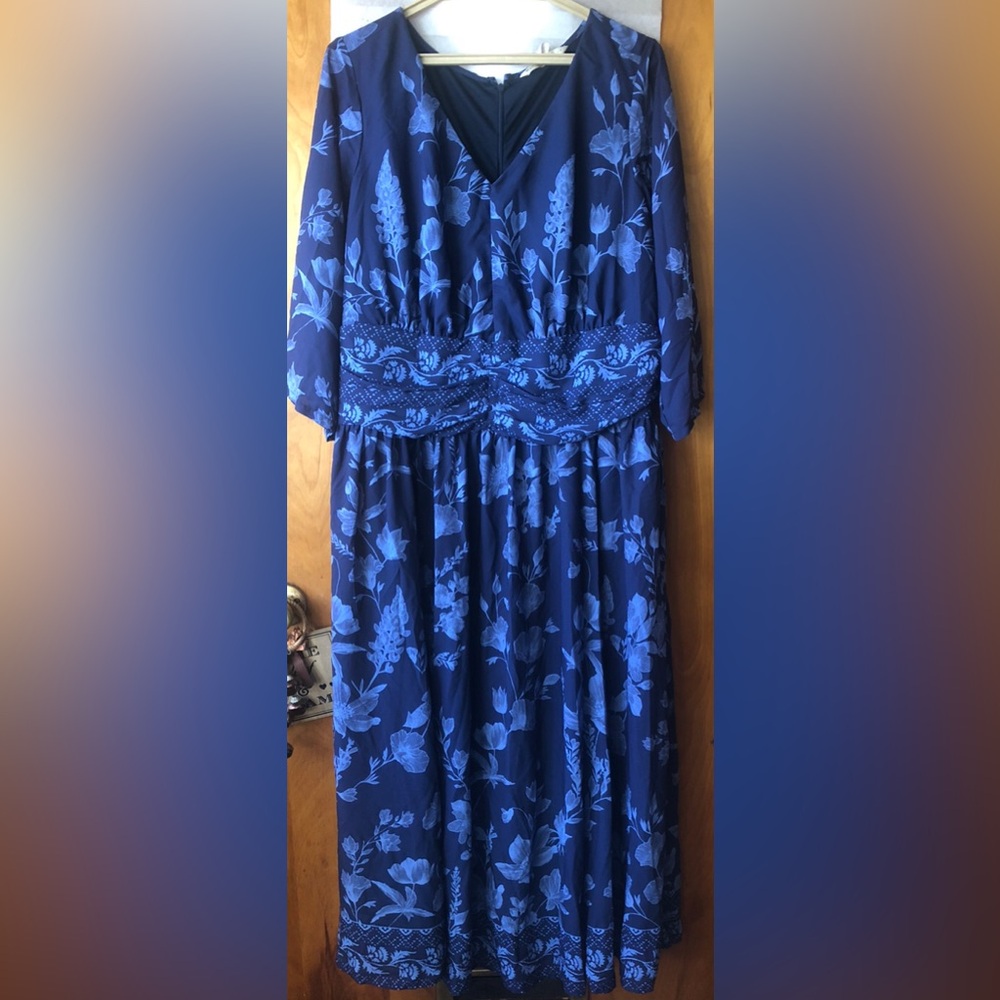 Floral Blue Dress